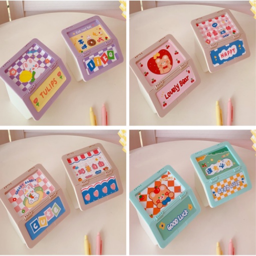 Hộp nhựa dạng ngăn kéo lật GN8 có thể xếp chồng lên nhau đựng sticker vật dụng thủ công trang trí