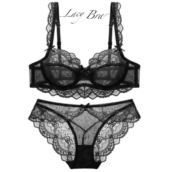 Bộ Đồ Lót Ren Mỏng Không Đệm Có Gọng Nâng Ngực Quai Viền Ren Xinh Xắn Lacy Bra - B10 | WebRaoVat - webraovat.net.vn