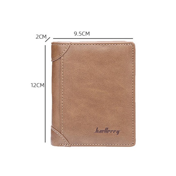 Ví Ngắn Cầm Tay Nam Nữ Chính Hãng BAELLERRY Kiểu Dáng Vintage Phong Cách Mới Lạ Da Mềm Cực Bền BR55-mimoza.vn