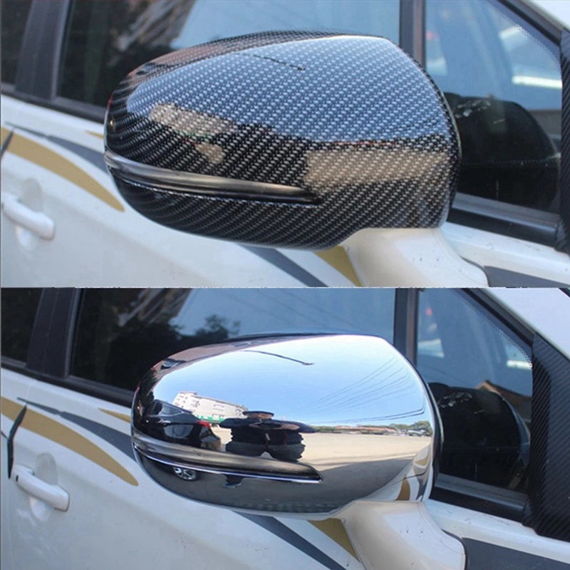 Vỏ gương chiếu hậu bằng sợi Carbon cho Suzuki Vitara SX4 S-Cross 2015-2019 Cánh bên hông Nắp gương chiếu hậu