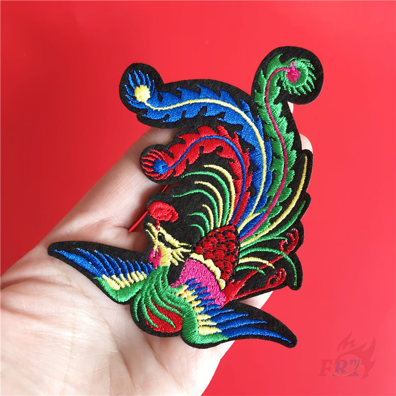 ☸ Red Dragon &amp; Phoenix Iron-On Patch ☸ 1Pc Mythical Creatures DIY Sew on Iron on Badges Patches