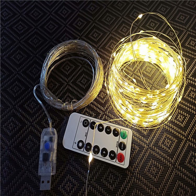 USB - 10M - Remote điều khiển nhiều chế độ - Dây đèn Led đom đóm fairy light