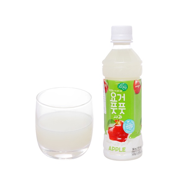 Nước Ép Lợi Khuẩn Táo Và Nước Ép Lợi Khuẩn Đào Woongjin 340ml