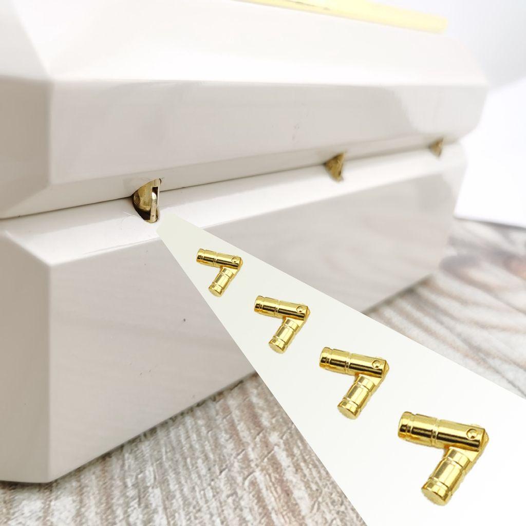 Set 4 Bản Lề Mini Bằng Đồng Thau Chất Lượng Cao