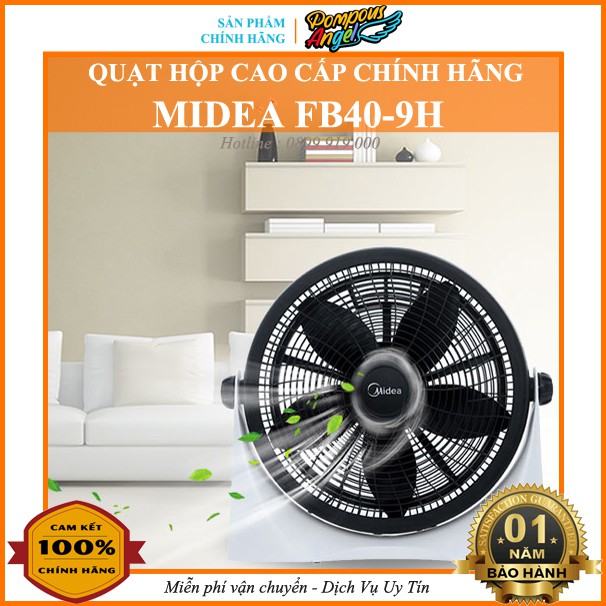 Quạt hộp quay 360* để bàn MIDEA FB40-9H 3 mức gió và đảo hướng bảo hành 12 tháng