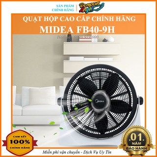 [Chính hãng] Quạt hộp quay 360* để bàn MIDEA FB40-9H 3 mức gió và đảo hướng bảo hành 12 tháng
