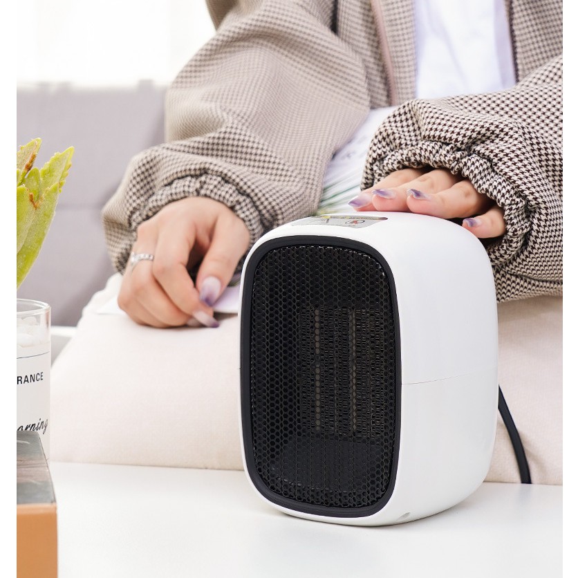 Máy Sưởi Ấm Mini Xách Tay Hoặc Để Bàn Đa Năng Công Suất 500W Dùng Cho Gia Đình Hoặc Văn Phòng Nhỏ