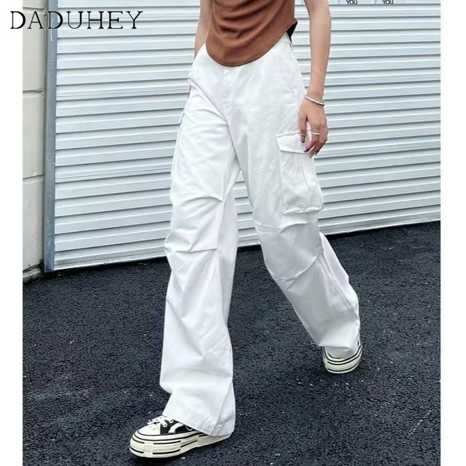 Quần túi hộp DaDuHey ống suông rộng hợp thời trang mùa thu 2022 mới cho nam và nữ