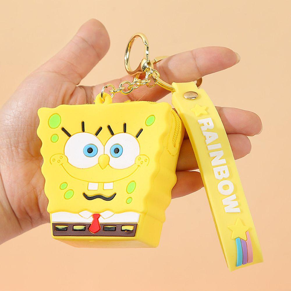 Ví Đựng Tiền Xu Mini Có Móc Khóa Họa Tiết Hoạt Hình Dễ Thương