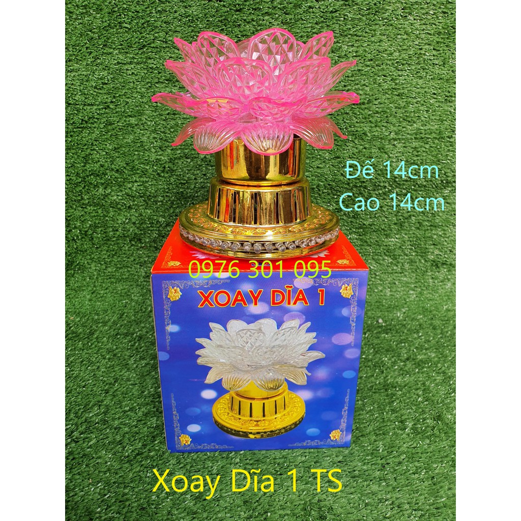 Đèn Thờ Sen Xoay 7 Màu