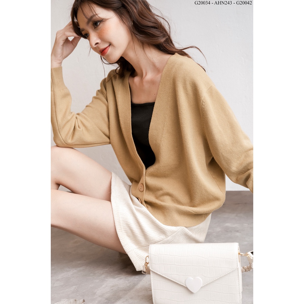 Cardigan cổ V sâu 3 khuy cài TIIN STORE G21062 | BigBuy360 - bigbuy360.vn