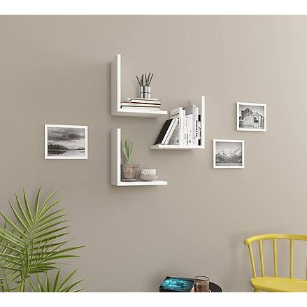 Kệ trang trí 3 chữ V 30*30cm-kệ treo tường