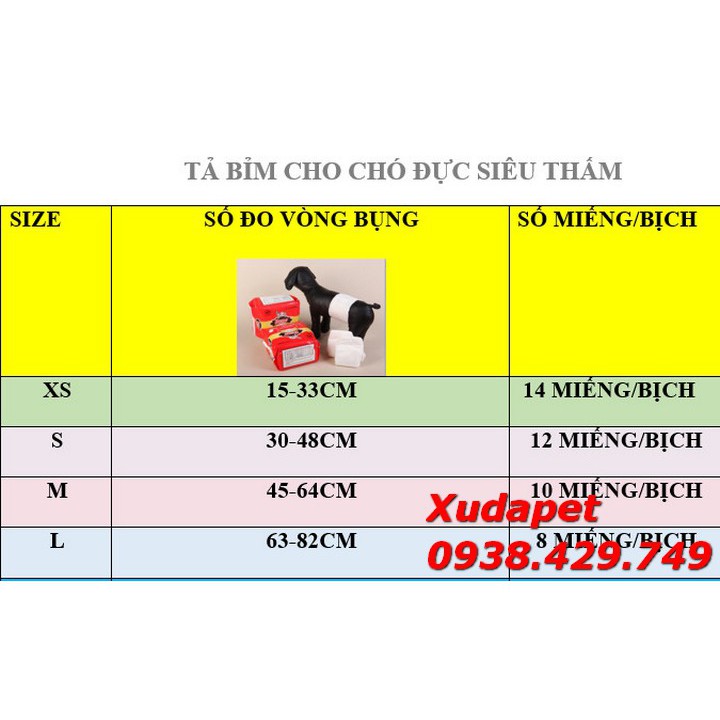 [MUA NHIỀU GIÁ RẺ] Tả Bỉm Cho Chó Đực Siêu Thấm Dono chất liệu sợi bông thấm hút, khử mùi - SP000641