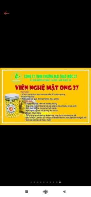 Hũ nghệ to 500g viên nghệ mật ong của thảo mộc 37