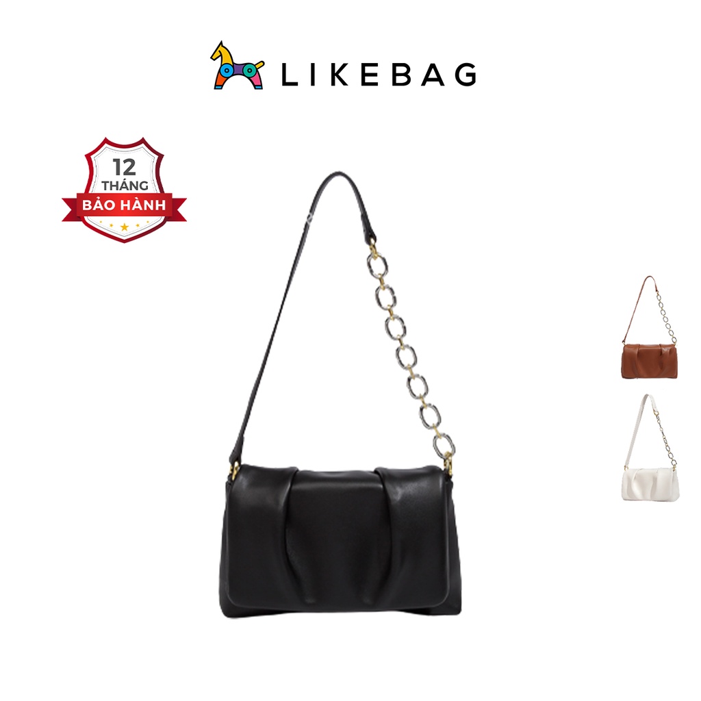 Túi xách cầm tay, đeo vai nữ LIKEBAG dây da phối xích bản to các tính 219XK6757 - LIBAGI