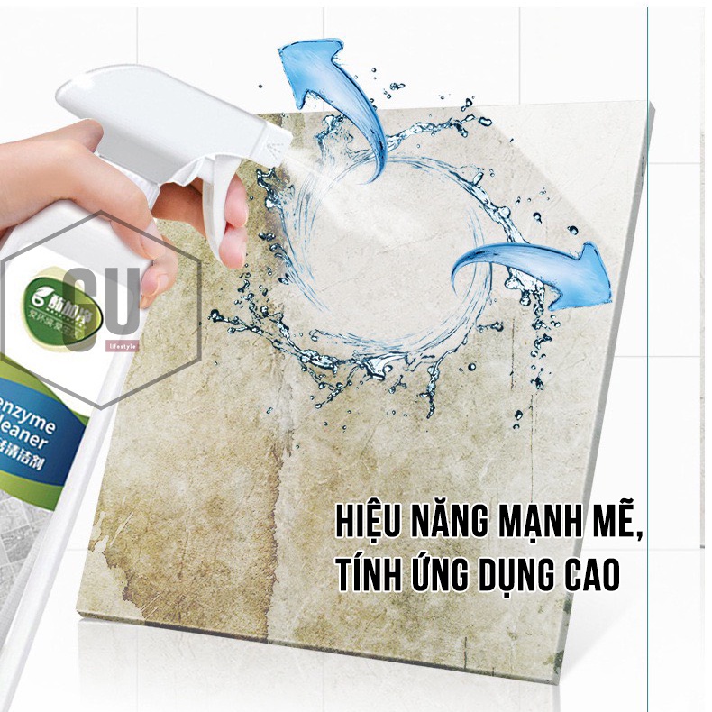 Chai Tẩy Cặn Canxi gạch men, vòi inox, vách kính, bồn sứ, gương soi 500ml