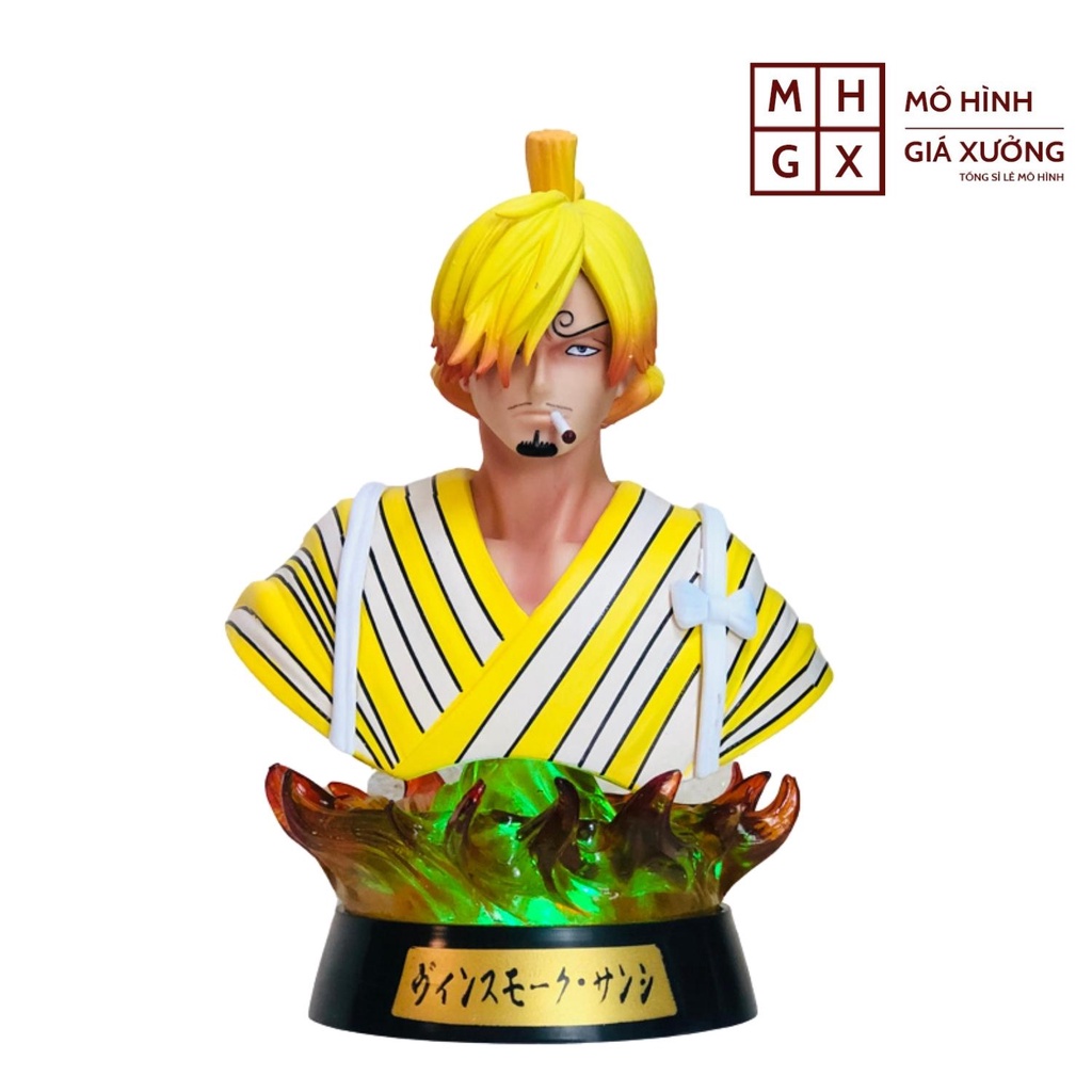 Mô hình One Piece Sanji Tượng Bán Thân + có Led RGB siêu đẹp , cao 17cm , figure anime one piece , mô hình giá xưởng