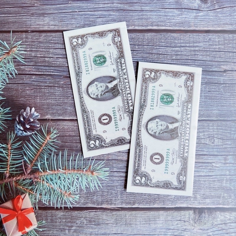 Lì Xì Xấp 10 Cái Mẫu Đô La Giấy Dày, Cứng Cáp