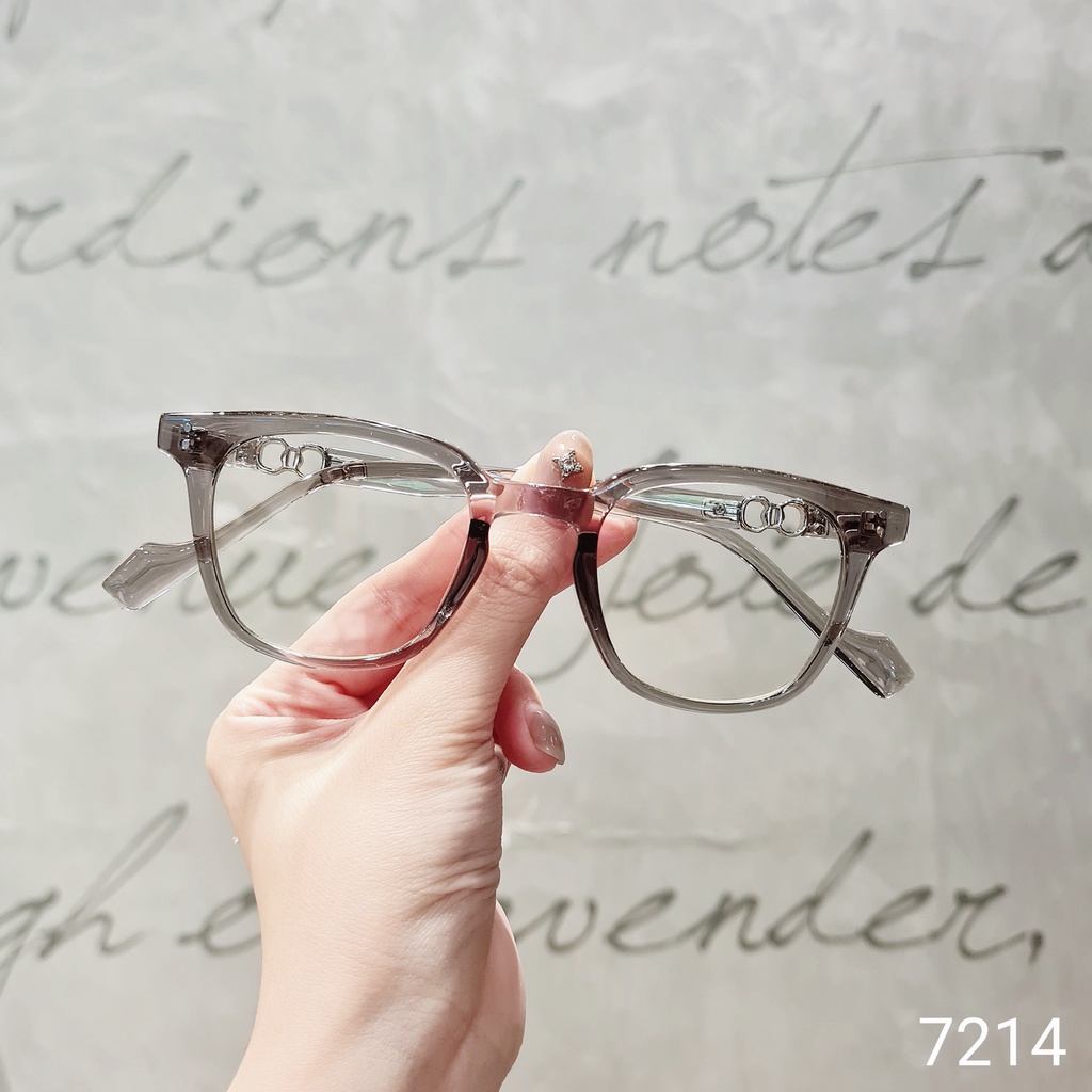 Kính gọng vuông nam nữ LILYEYEWEAR chất liệu nhựa dày dặn kiểu dáng thời trang Hàn Quốc 7214