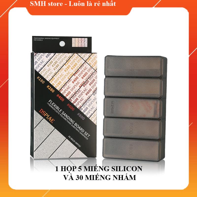 Hộp nhám dán dspiae silicon linh hoạt dòng FS-S01 VÀ FS-S02 (1 HỘP 5 MIẾNG SILICON VÀ 30 MIẾNG NHÁM)