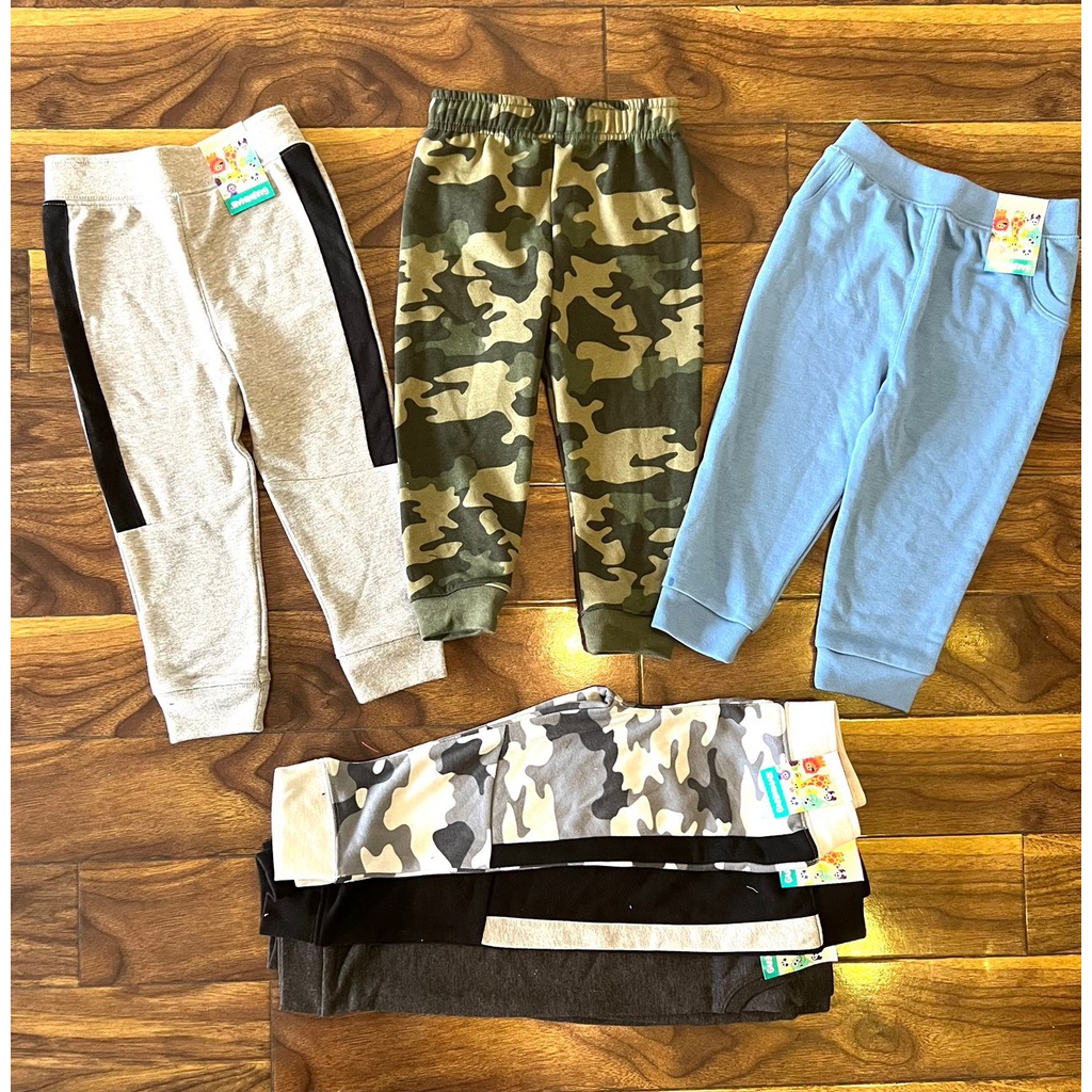 Quần dài cho bé trai jogger thun da cá, nỉ xuất dư Garanimals từ 1 2 3 4 đến 5 tuổi - QTGB