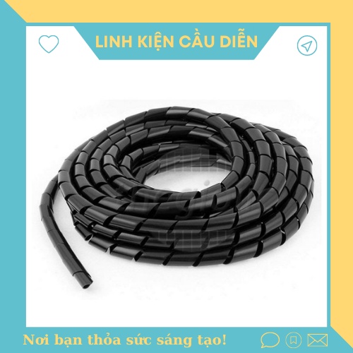 Dây Xoắn Ruột Gà Dây Đen từ 4mm đến 18mm ( Bọc dây điện)