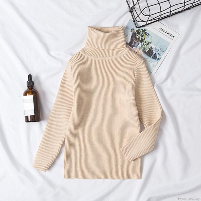 Áo len dài tay cổ lọ dễ thương thời trang dành cho bé