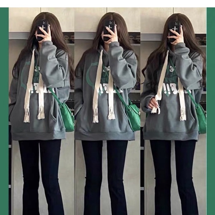 Áo hoodie TIDE tim xanh thụng nam nữ Flashsaleshop 👉 Chất nỉ ngoại mặt vải lì ko xù mát tay unisex