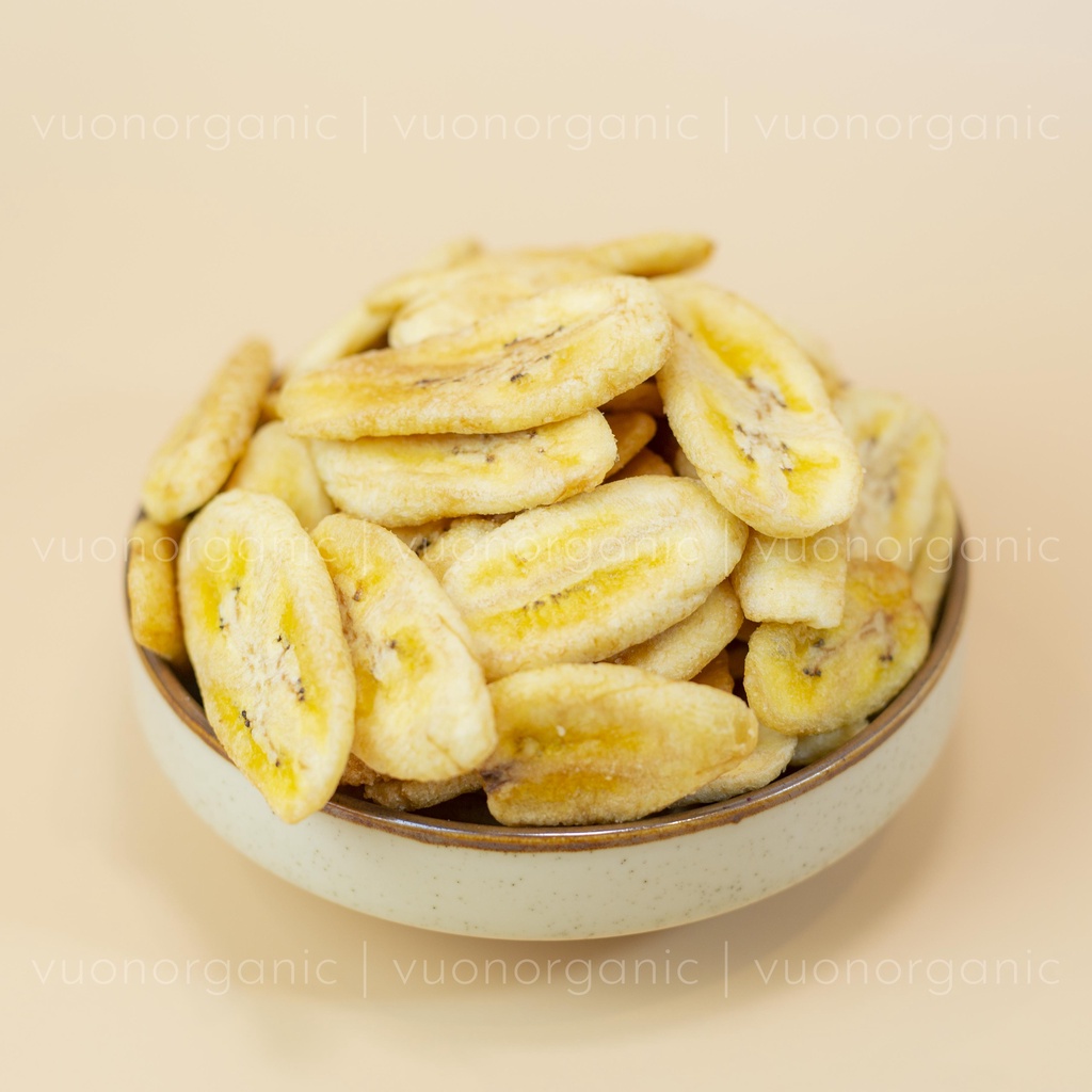 CHUỐI SẤY GIÒN NGUYÊN MIẾNG THƠM NGỌT ĂN VẶT/ ĂN KIÊNG/ GIẢM CÂN LÀNH MẠNH VƯỜN ORGANIC 300GR