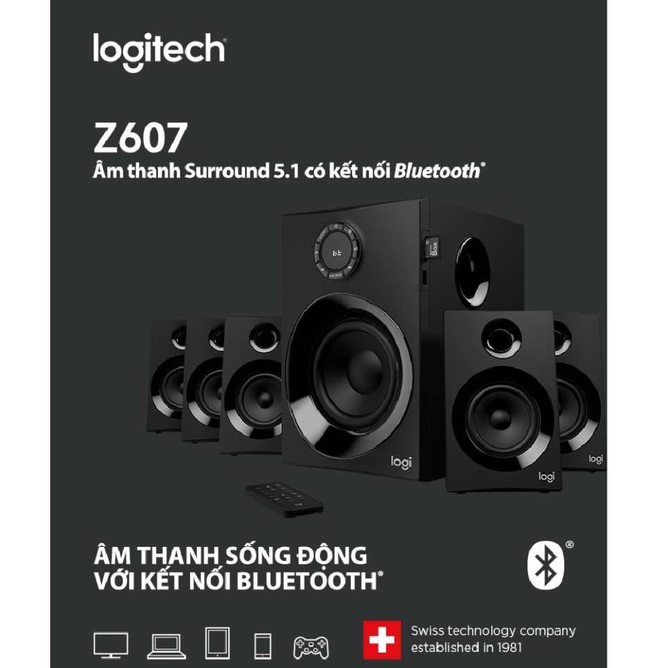 Loa vi tính Logitech Z607 cao cấp 5.1 có kết nối Bluetooth 160 W - Bảo hành 12 tháng