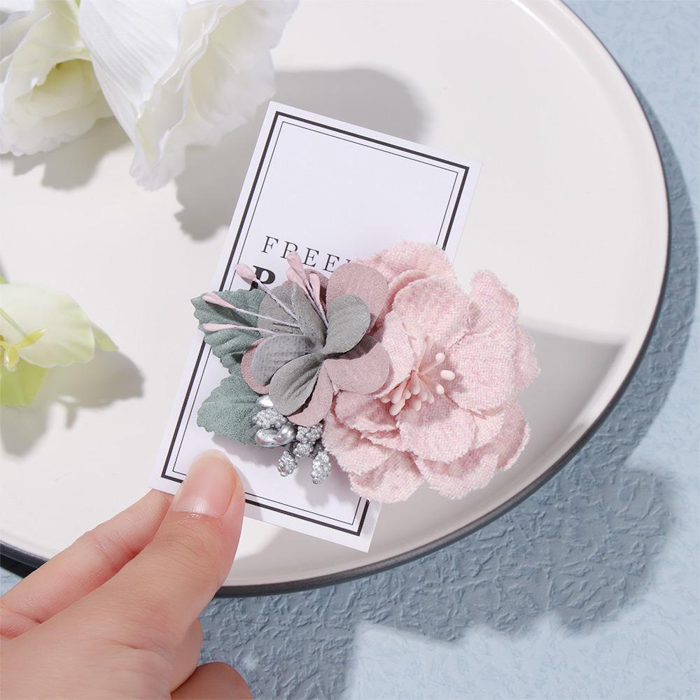 Kẹp Tóc Đính Hoa Nhân Tạo Phong Cách Boho Thời Trang