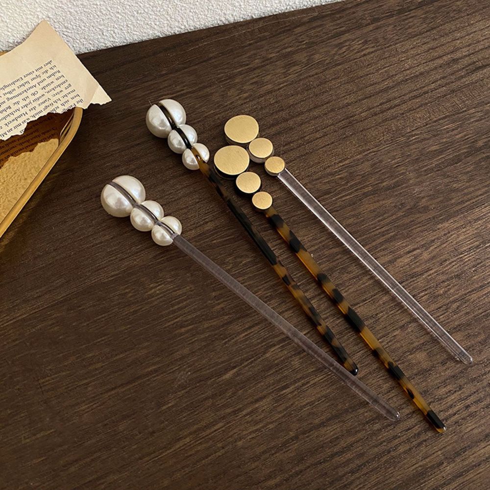 Trâm cài tóc bằng hợp kim đính ngọc trai giả phong cách Hàn Quốc cổ điển cho nữ