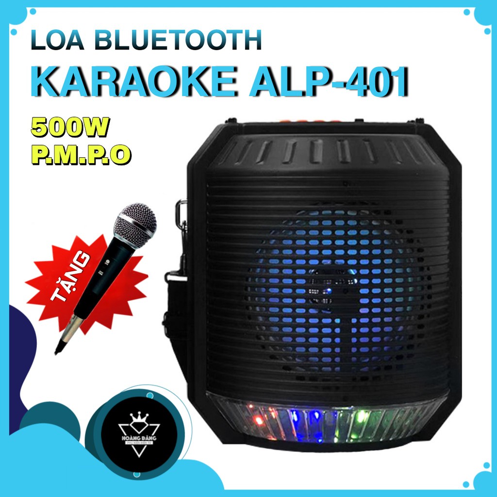 [Mã ELHACE giảm 4% đơn 300K] Loa Bluetooth ALP-401 Nghe Nhạc Hát Karaoke, Tặng Micro Xịn Sò [09-175]