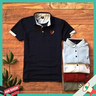 {Hình Thật} Áo Thun Nam Có Cổ Đẹp Đơn Giản Logo Thêu Cao Cấp