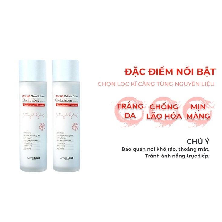 Nước hoa hồng cho da mụn trắng da tonner hàn quốc 7Day Angel’s Liquid Tone Up Whitening Program Glutathione LUVELA HH05