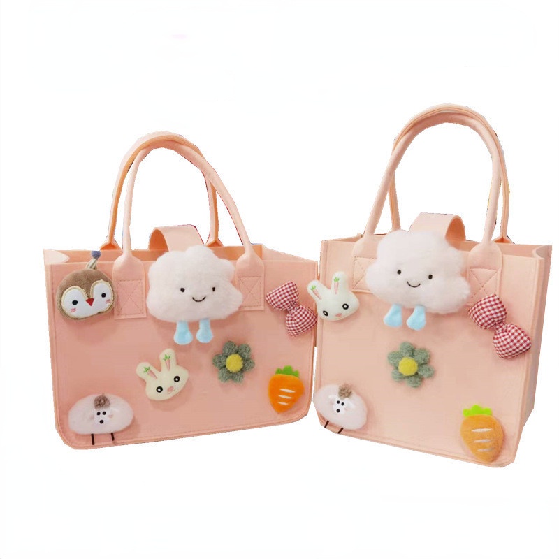 TD33 Túi Xách Tote Vải Nỉ Hình Đám Mây Thời Trang Cho Bé Hàng Trăm Ngày Một Năm Tuổi