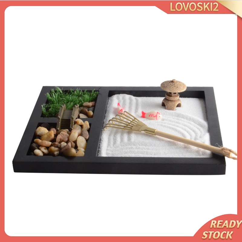 Japanese Zen Garden Kit for Desk Office Table Mini Zen Sand Garden Kit