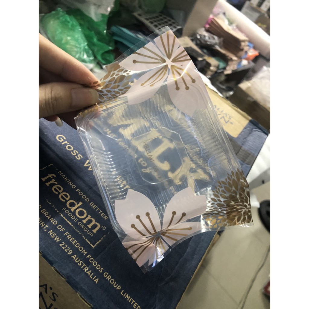 Túi đựng bánh trung thu mai cúc cỡ 200g bịch 100 cái