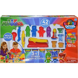 Bộ đất nặn 3 trong 1 PJ Masks Ultimate Softee Dough Playset- 42 món (set)