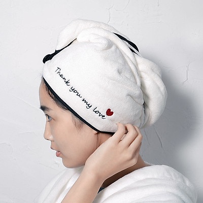 Khăn Bông Quấn Tóc - Làm Khô Tóc Cực Nhanh - KHĂN LAU ĐẦU SIÊU HÚT NƯỚC 100% Cotton