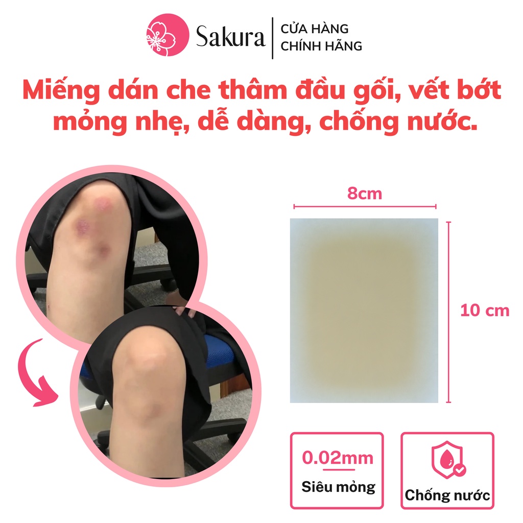 Miếng dán che sẹo che thâm đầu gối, vết bớt, Nhật Bản mỏng nhẹ, dễ dàng, chống nước