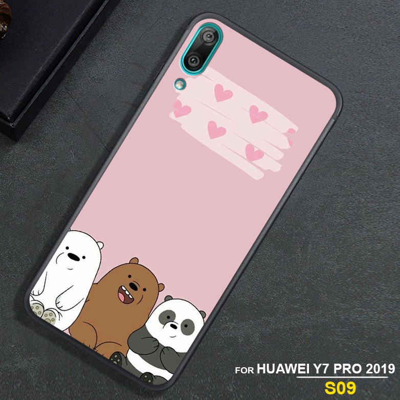 ỐP LƯNG HUAWEI Y7 PRO 2018- HUAWEI Y7 PRO 2019 - VIVO Y91C - VIVO Y93 IN HÌNH GẤU WE BARE BEARS CUTE GIÁ RẺ NHẤT