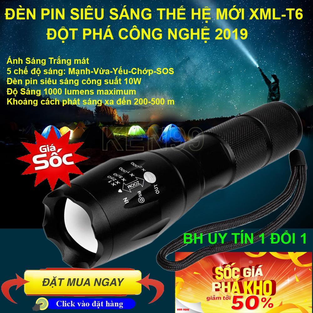 Đèn PIN XMLT6 thiết kế nhỏ gọn, tiện dụng, dễ mang theo