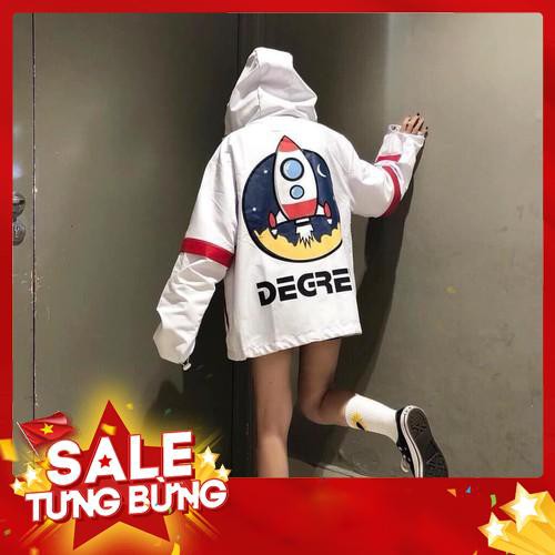 Áo khoác dù 2 lớp có nón DEGREY - kèm ảnh thật + video -Hàng nhập khẩu