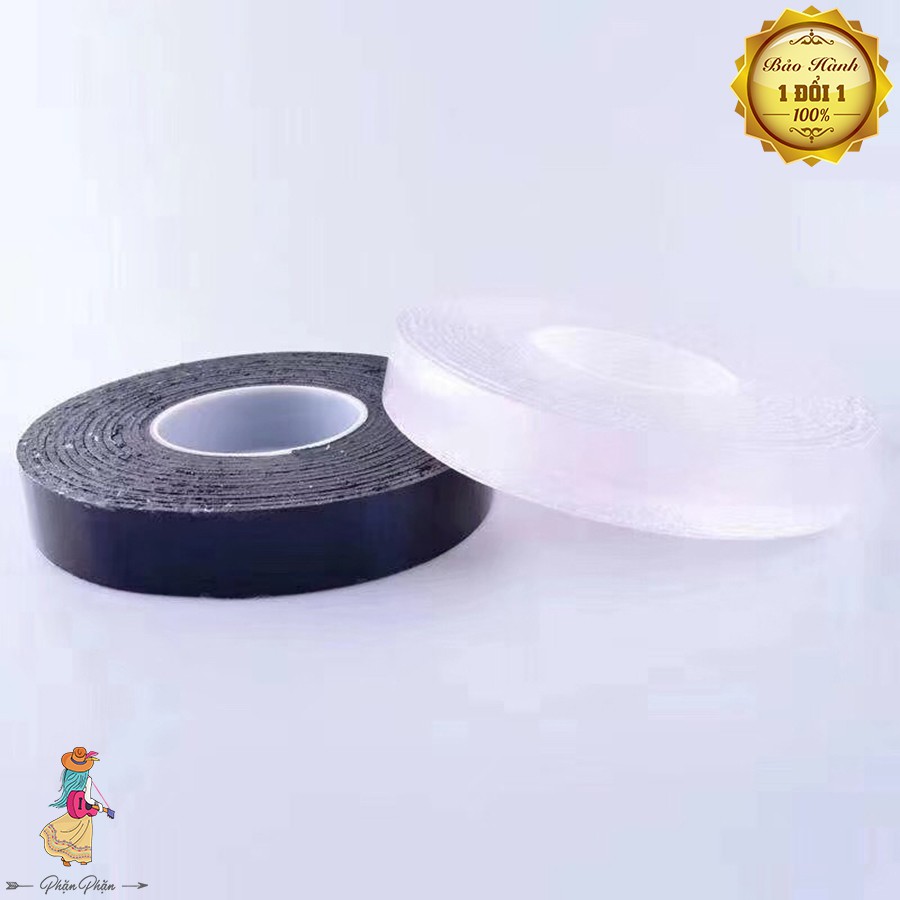 Băng keo 2 mặt ma thuật trong suốt siêu dính khổ 3cm loại 1m chất liệu PU GEL băng keo đa năng Ivy Grip Tape Phặn Phặn