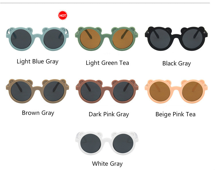 Kính mát chống tia UV kiểu gấu đáng yêu cho bé