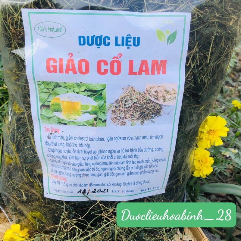 Giảo Cổ Lam 5 lá Hoà Bình 1kg loại 1 xanh mới ( Có giấy xác nhận nguồn gốc sản phẩm)
