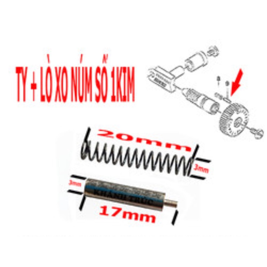 Bộ ty + lò xo núm số máy may công nghiệp 1kim