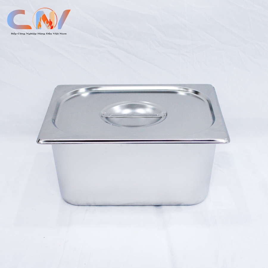 Khay đựng thạch, khay topping 1/2 inox không gỉ sâu lòng 32.5x26.5  KTP12 CNV Shop