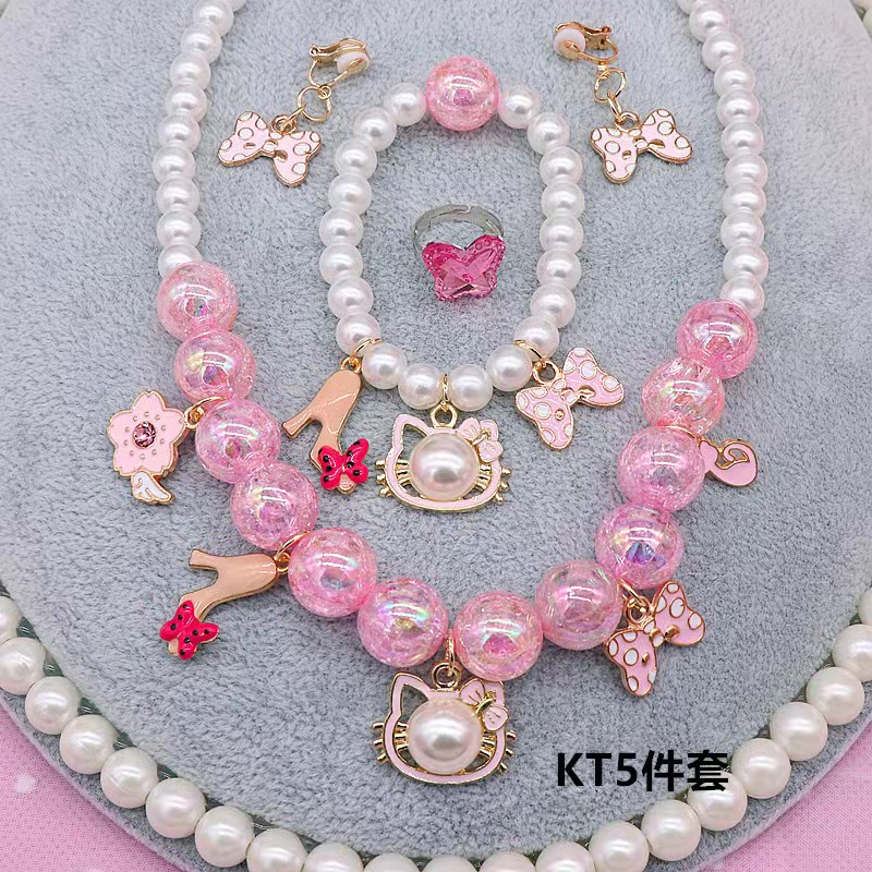 Frozen Bộ 6 Vòng Tay Ngọc Trai Cho Bé | Phụ Kiện Thời Trang Nữ